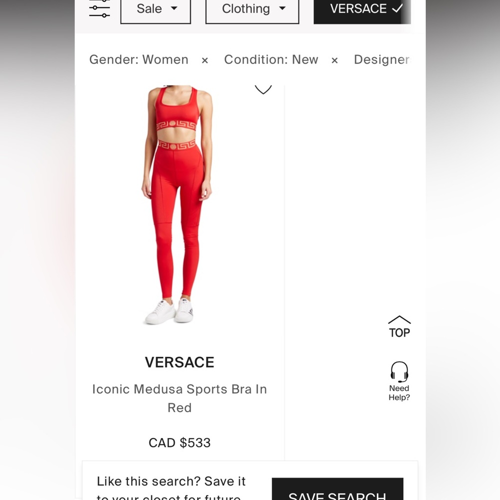 Versace Greca Racerback Sport Bra - Picture 8 of 13